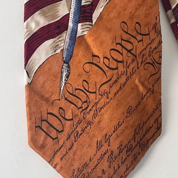 American Lifestyle,‎ Americana Series, The Constitution Handmade Silk Tie - Picture 2 of 5